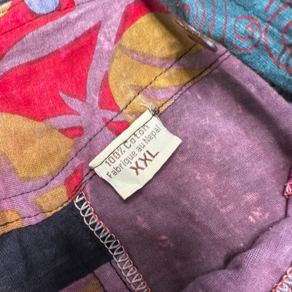 Nepal Boho Patchwork Overalls 2XL XXL 100% Cotton Hippie Granola Exotic - Picture 8 of 12